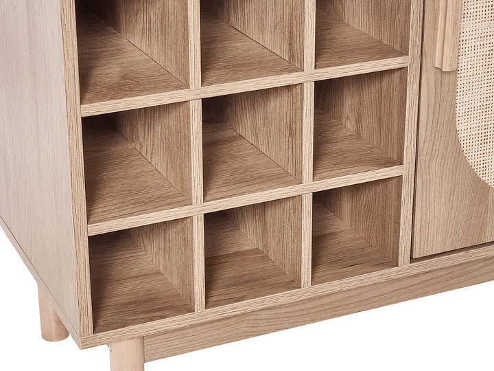 Wine Cabinet Light Brown Tayani