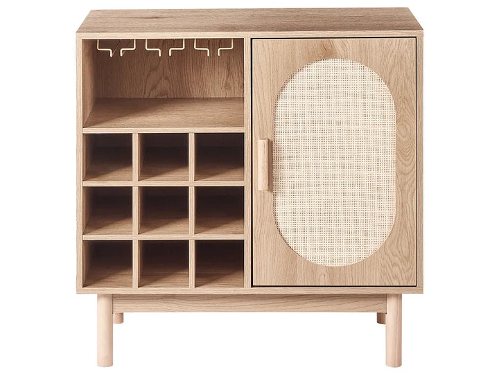 Wine Cabinet Light Brown Tayani