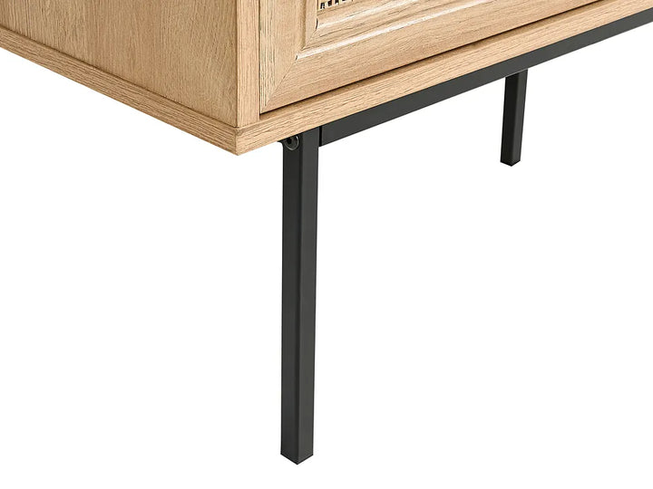 TV Stand Rattan Light Brown Gravina