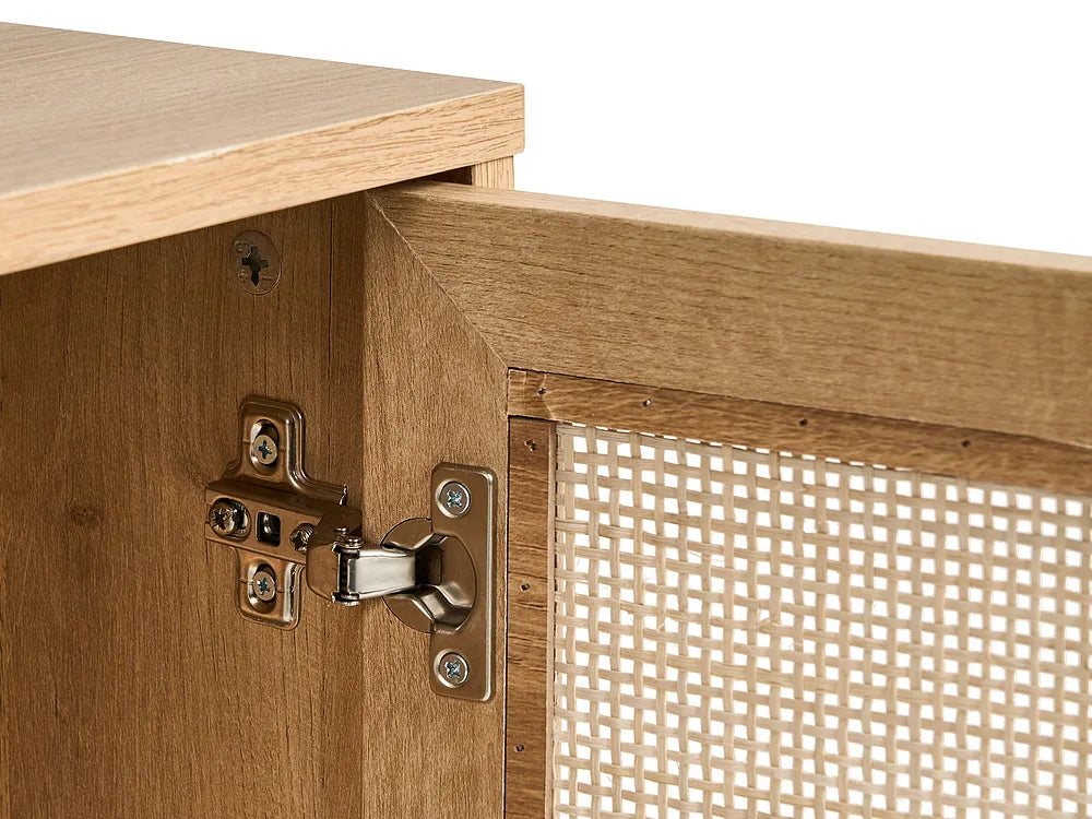 TV Stand Rattan Light Brown Gravina