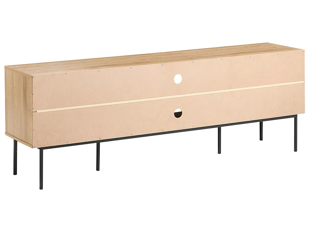 TV Stand Rattan Light Brown Gravina