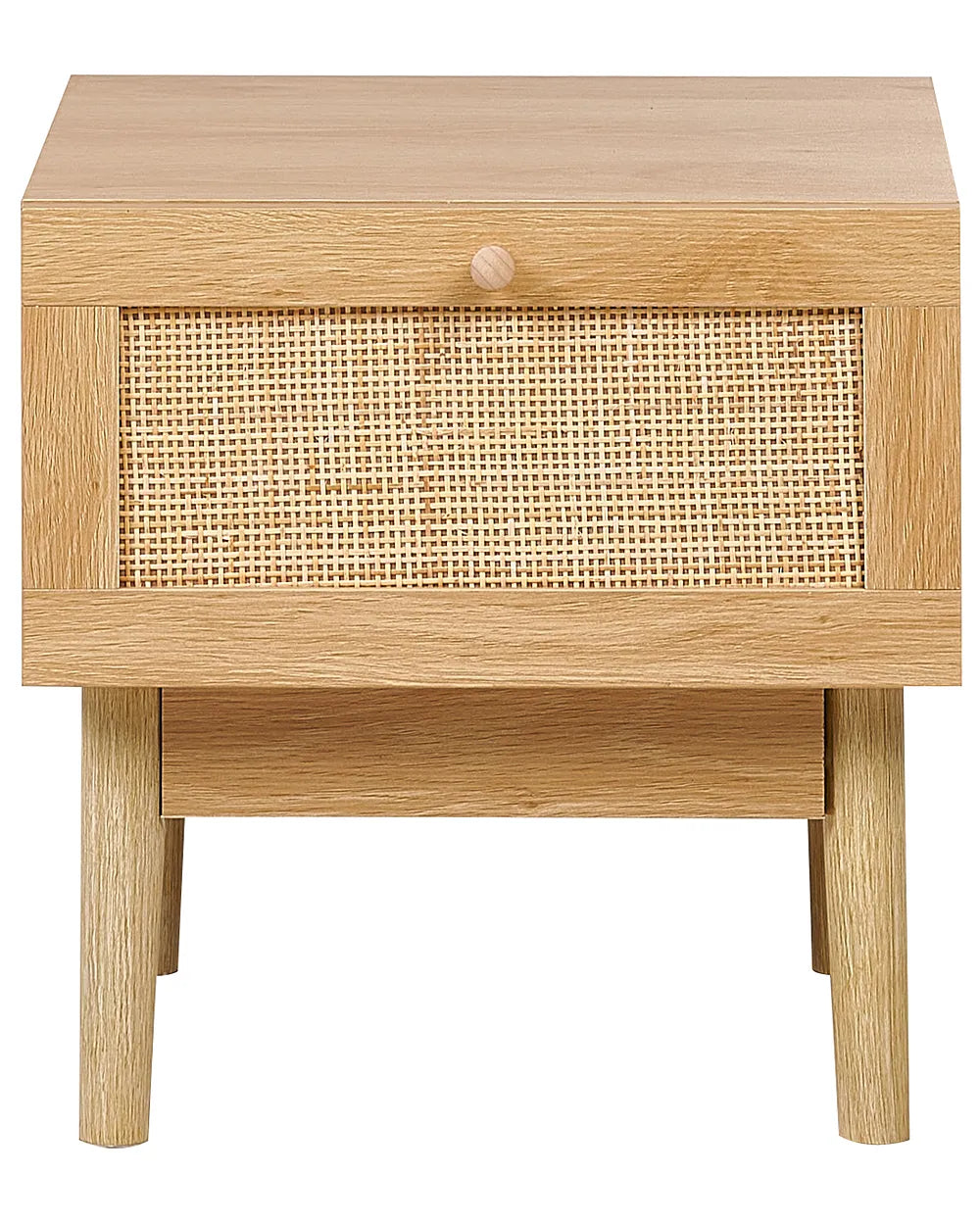 1 Drawer Bedside Table Light Brown Harley
