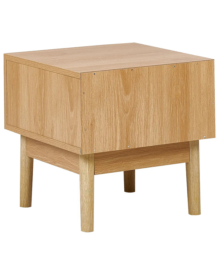 1 Drawer Bedside Table Light Brown Harley