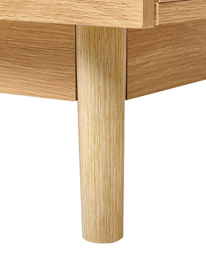 1 Drawer Bedside Table Light Brown Harley