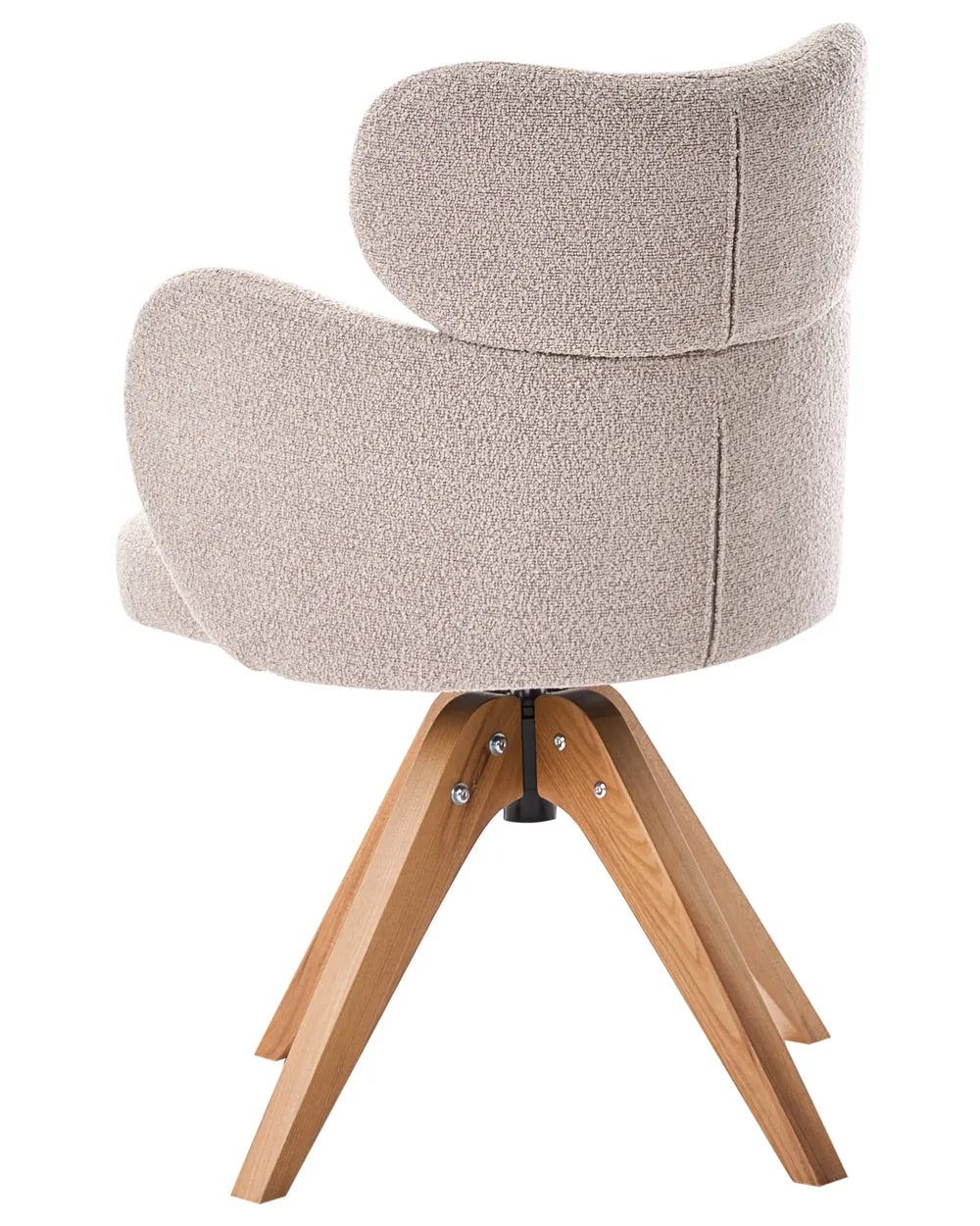 Dining Chair Swivel Boucle Beige Colbie