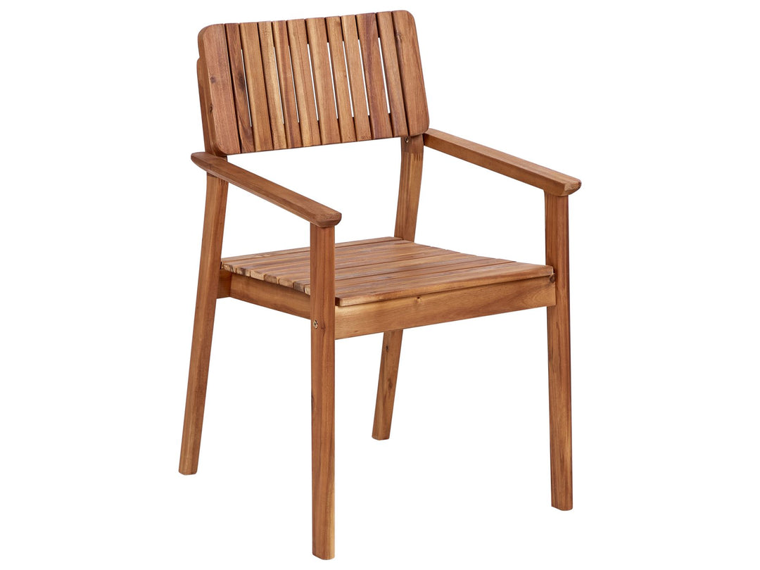 Agello Garden Dining Set 4 Seater with Parasol Acacia Wood Brown