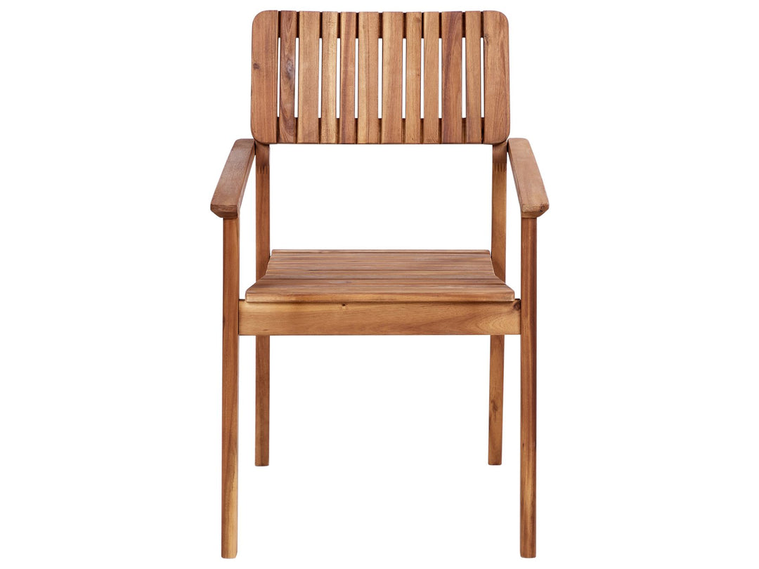 Agello Garden Dining Set 4 Seater with Parasol Acacia Wood Brown