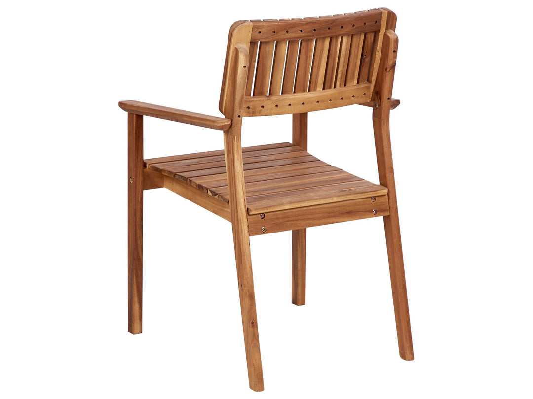 Agello Garden Dining Set 4 Seater with Parasol Acacia Wood Brown