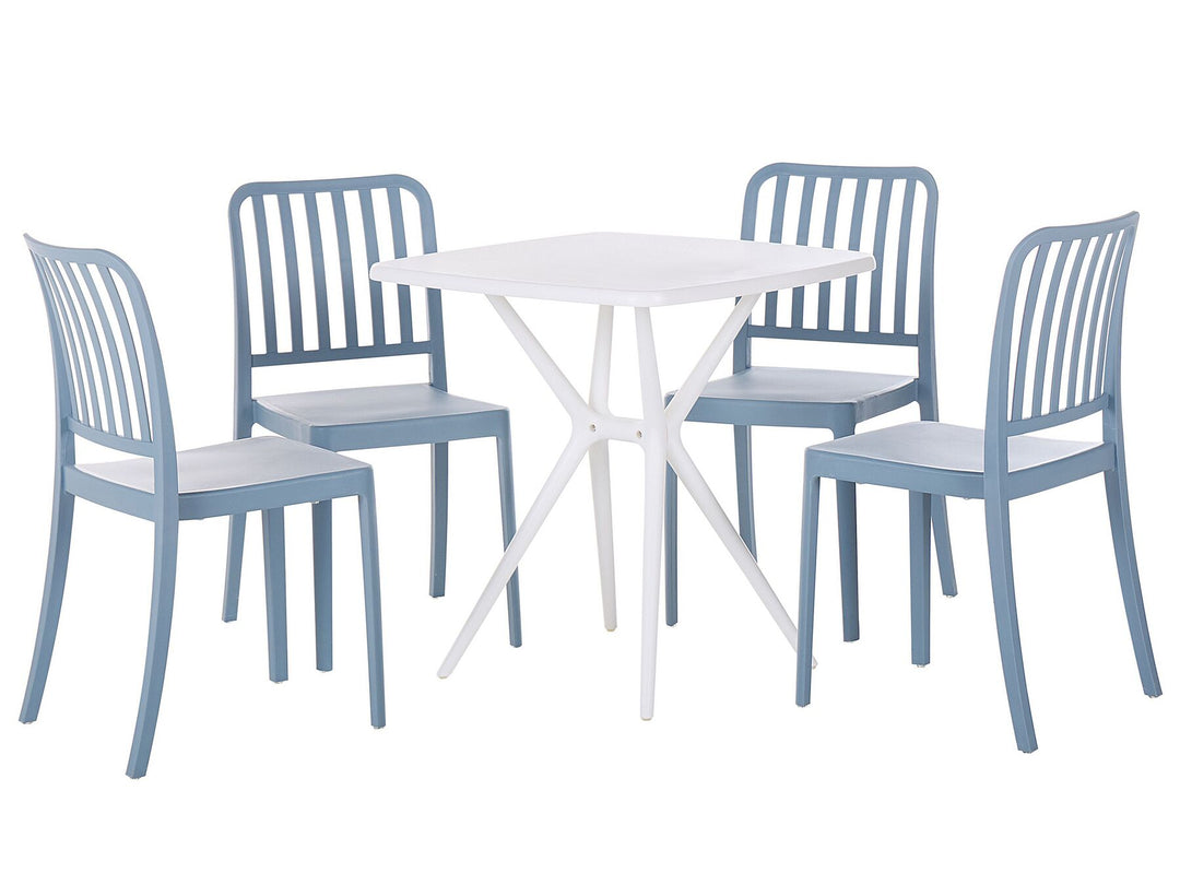 Sersale Garden Dining Set 4 Seater Blue