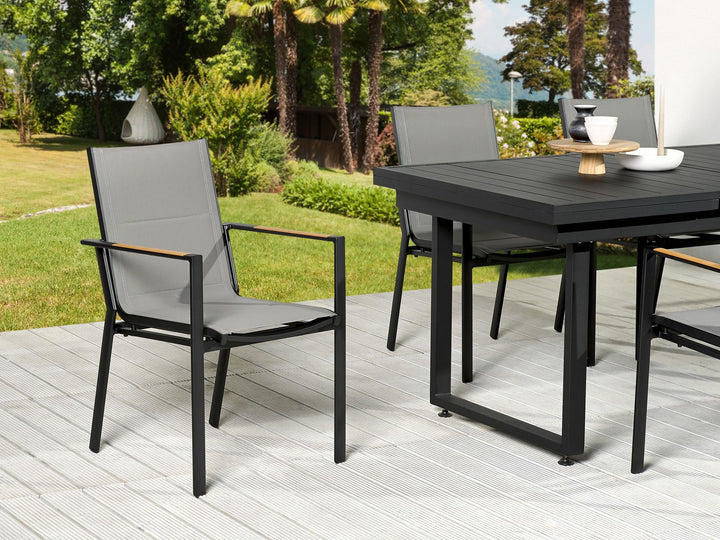 29/08/2025 Valcanetto/Busseto Garden Dining Set 8 Seater Metal Black