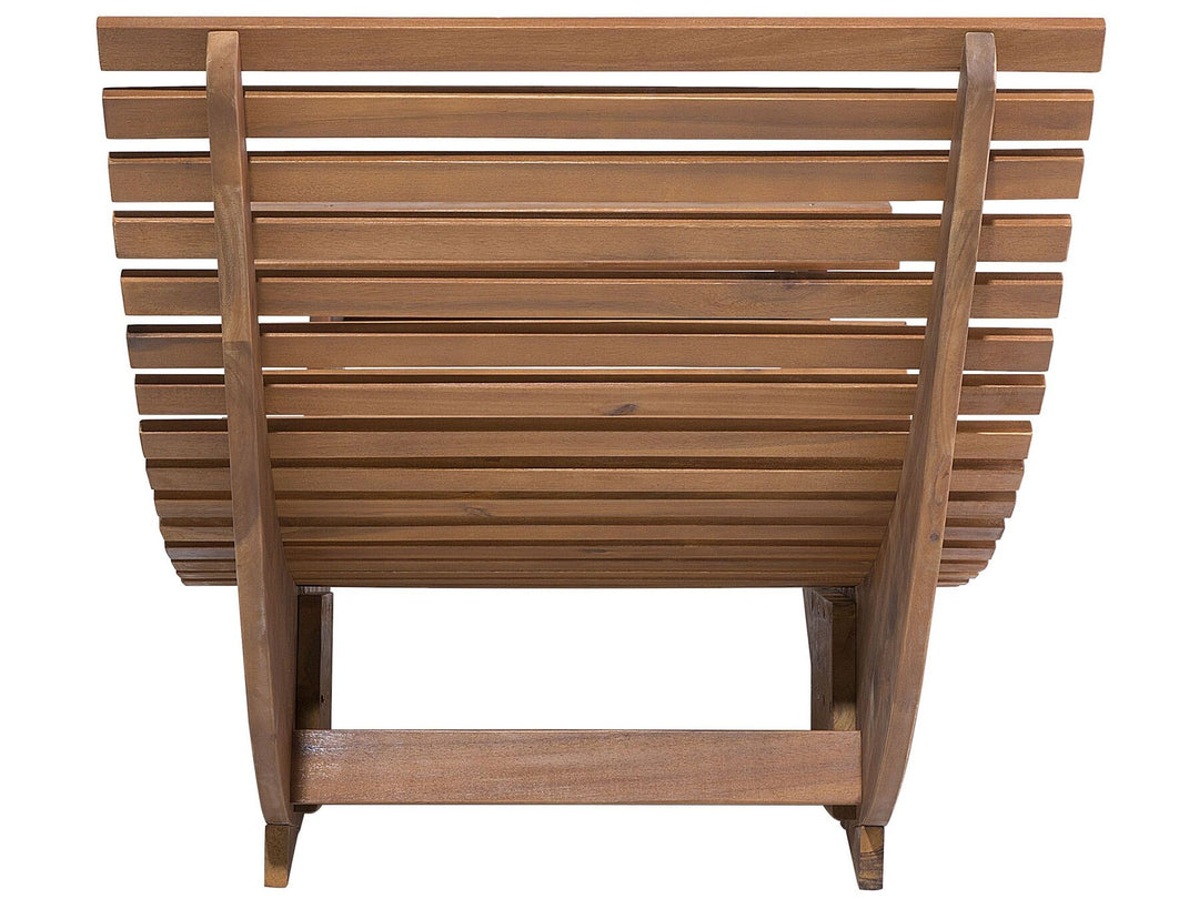 Sun Lounger with Cushion Wood Taupe Verona