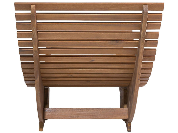 Sun Lounger with Cushion Wood Taupe Verona