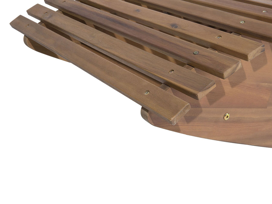 Sun Lounger with Cushion Wood Taupe Verona
