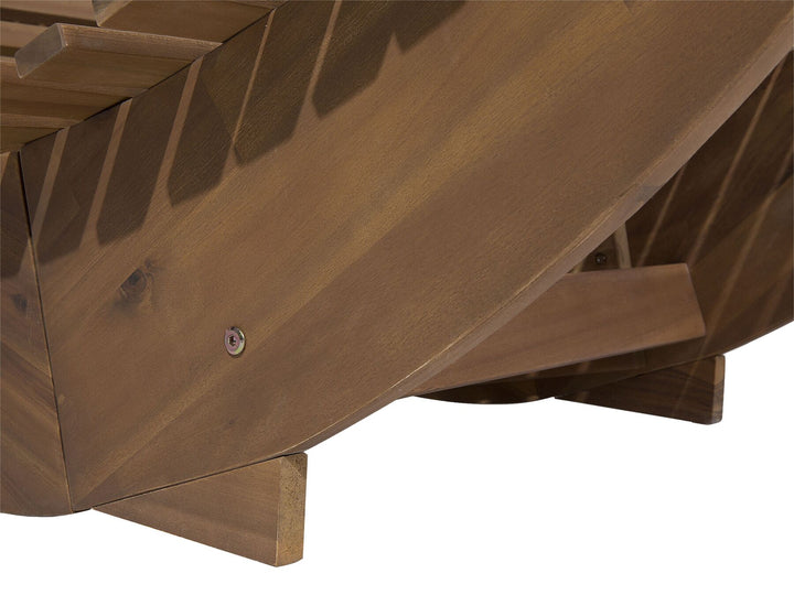 Sun Lounger with Cushion Wood Taupe Verona