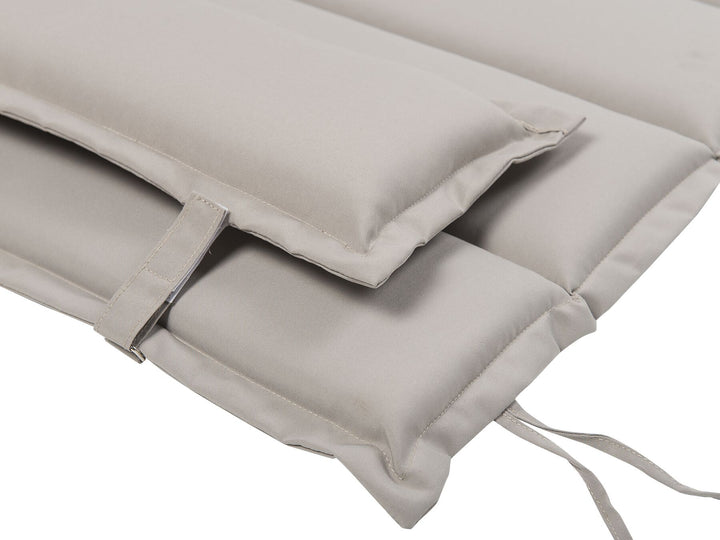Sun Lounger with Cushion Wood Taupe Verona