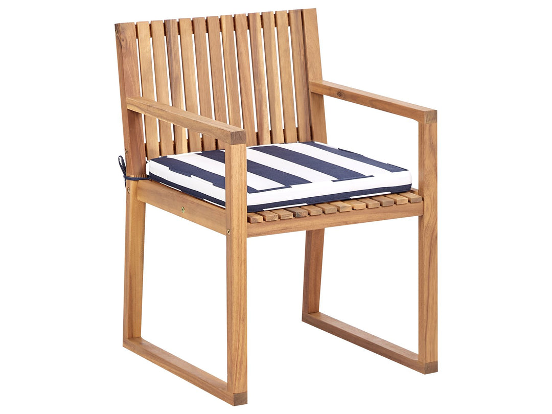 Sassari II Garden Dining Set 8 Seater with Cushions Certified Acacia Wood Navy Blue