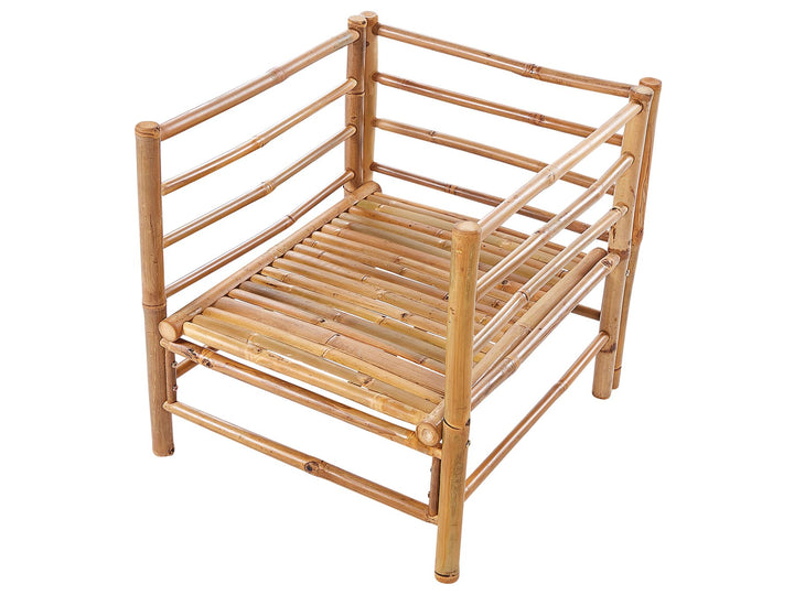 Cerreto Garden Lounge Set with Table 4 Seater Bamboo Wood Off-White