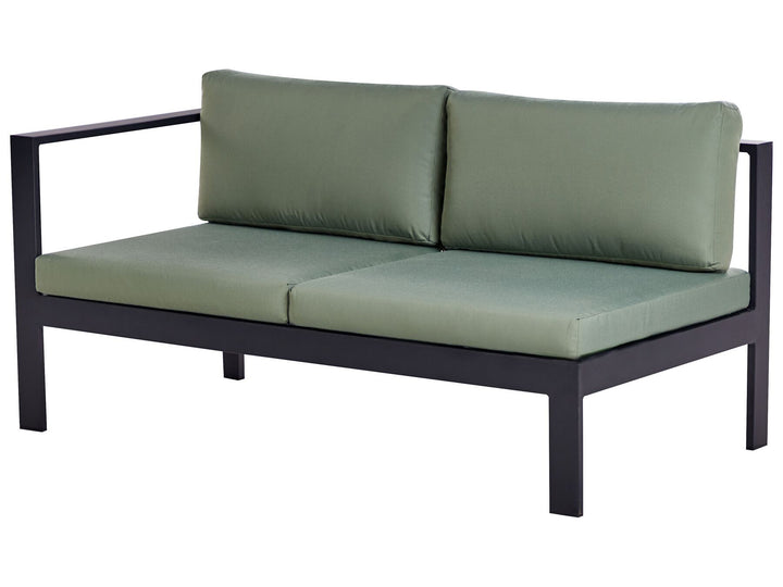 Messina Garden Corner Sofa with Table 5 Seater Left Hand Metal Green
