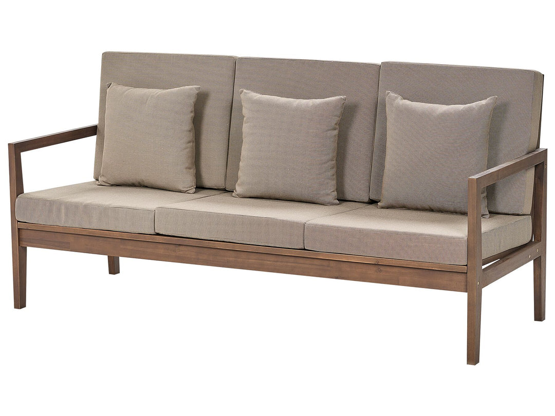 Pataja Garden Lounge Set with Table 7 Seater Acacia Wood Light Brown