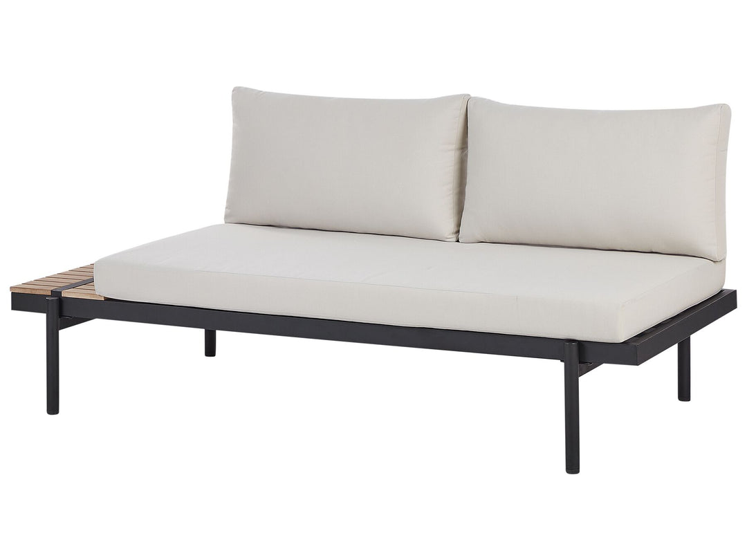Bellariva Garden Corner Sofa with Table 5 Seater Eucalyptus Wood Off-White