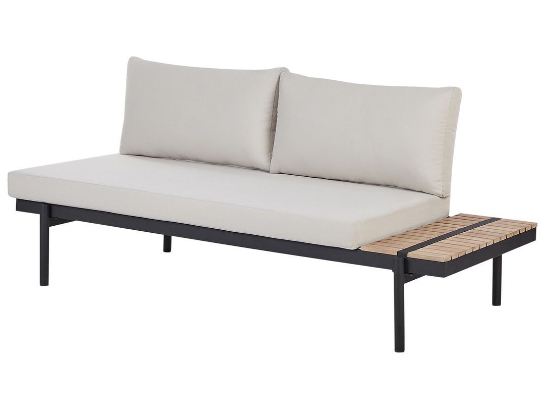 Bellariva Garden Corner Sofa with Table 5 Seater Eucalyptus Wood Off-White
