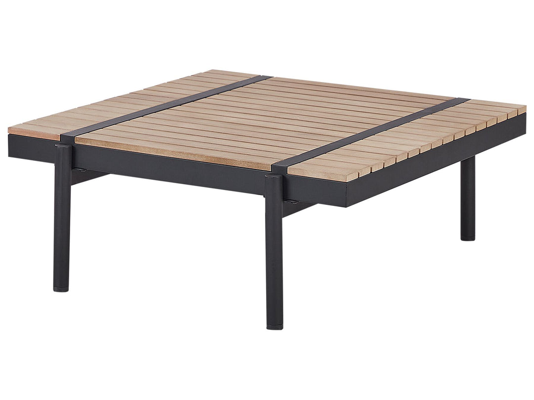 Bellariva Garden Corner Sofa with Table 5 Seater Eucalyptus Wood Off-White