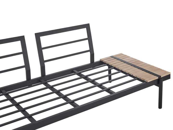 Bellariva Garden Corner Sofa with Table 5 Seater Eucalyptus Wood Off-White