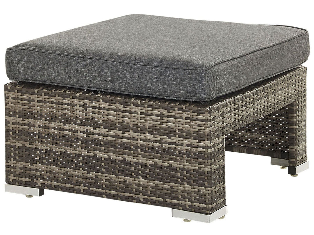 Corte Garden Lounge Set with Table 6 Seater Modular PE Rattan Dark Brown