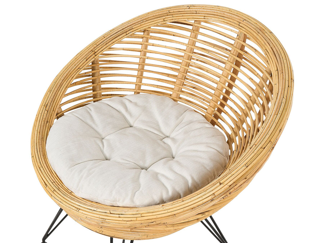 Maratea/Cesenatico Garden Lounge Set with Table 3 Seater Rattan Natural