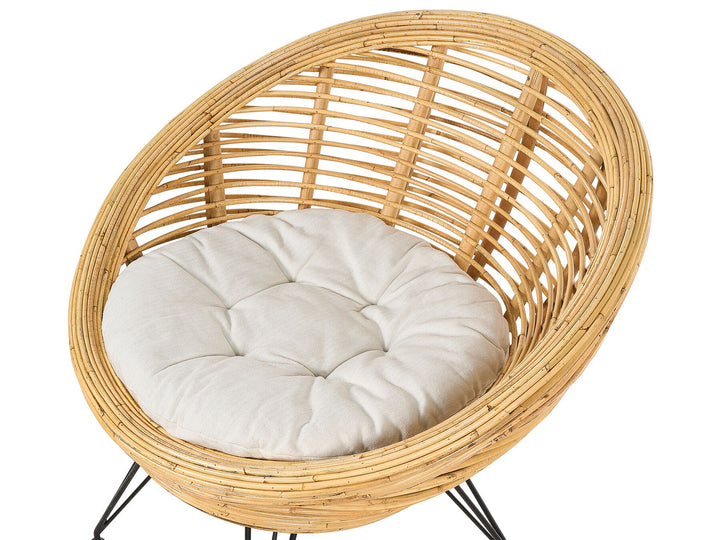 Maratea/Cesenatico Garden Lounge Set with Table 3 Seater Rattan Natural