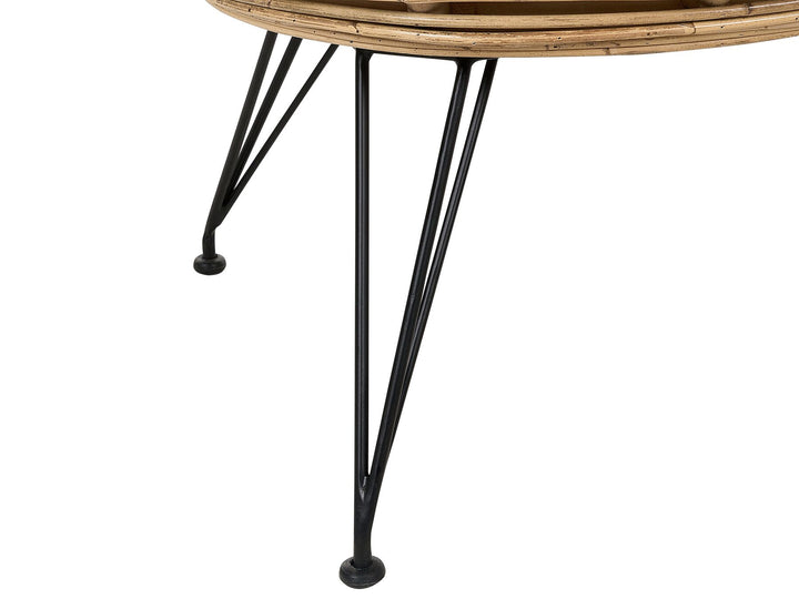 Maratea/Cesenatico Garden Lounge Set with Table 3 Seater Rattan Natural