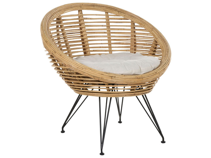 Maratea/Cesenatico Garden Lounge Set with Table 3 Seater Rattan Natural
