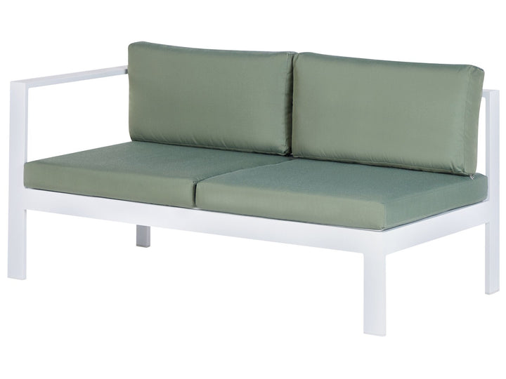 Messina Garden Corner Sofa with Table 5 Seater Left Hand Metal Green
