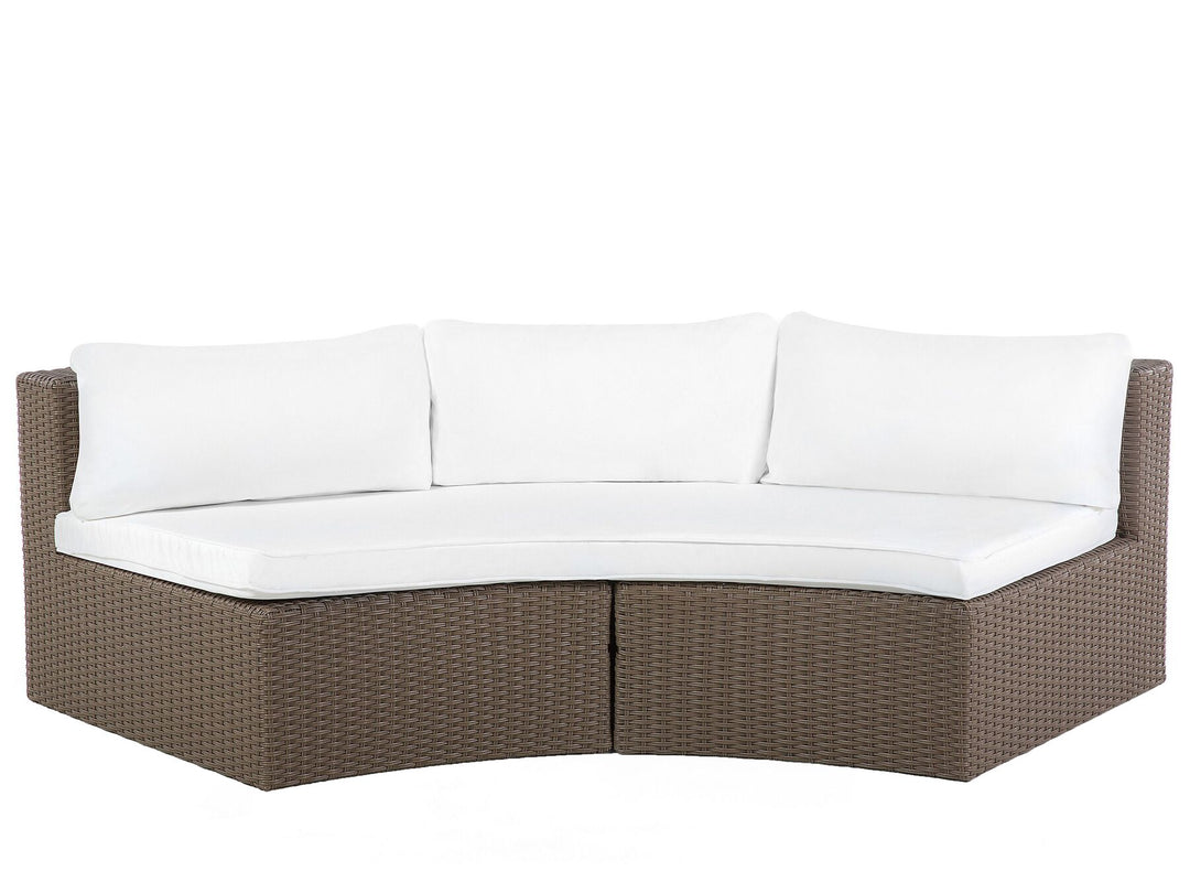 Severo Garden Lounge Set with Table 9 Seater PE Rattan Brown