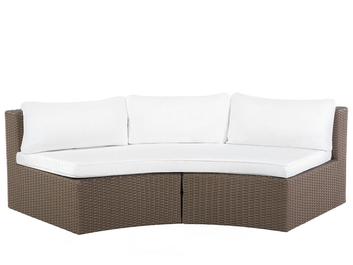Severo Garden Lounge Set with Table 9 Seater PE Rattan Brown