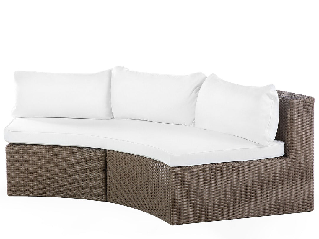 Severo Garden Lounge Set with Table 9 Seater PE Rattan Brown