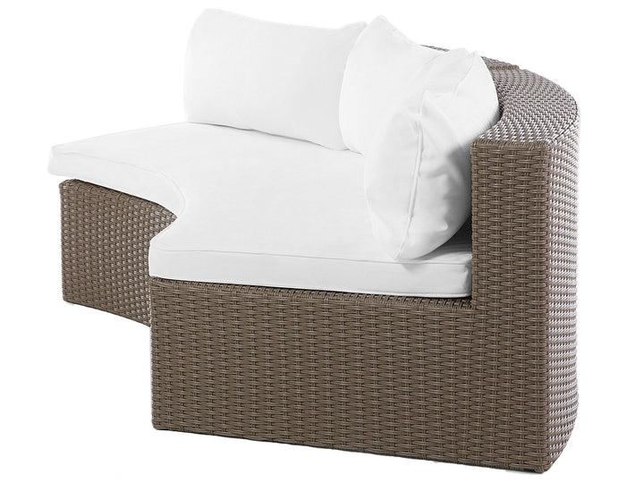 Severo Garden Lounge Set with Table 9 Seater PE Rattan Brown