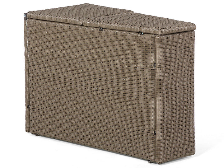 Severo Garden Lounge Set with Table 9 Seater PE Rattan Brown
