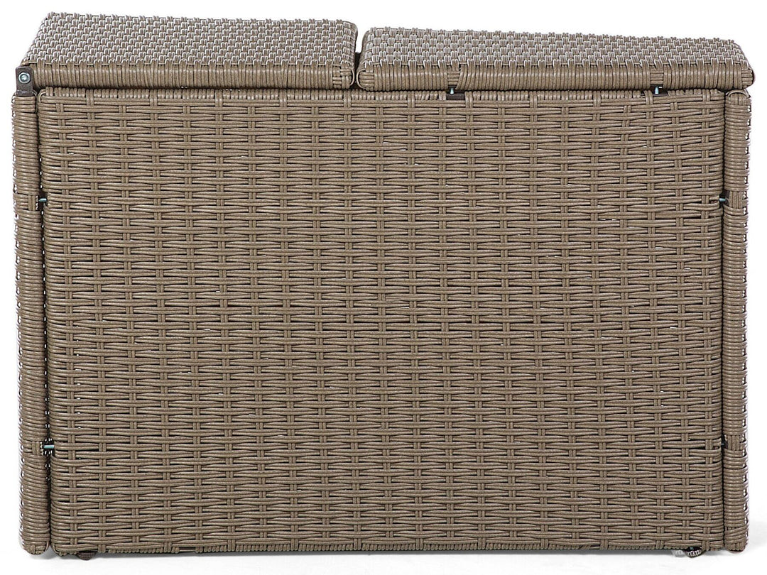 Severo Garden Lounge Set with Table 9 Seater PE Rattan Brown
