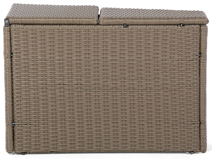 Severo Garden Lounge Set with Table 9 Seater PE Rattan Brown