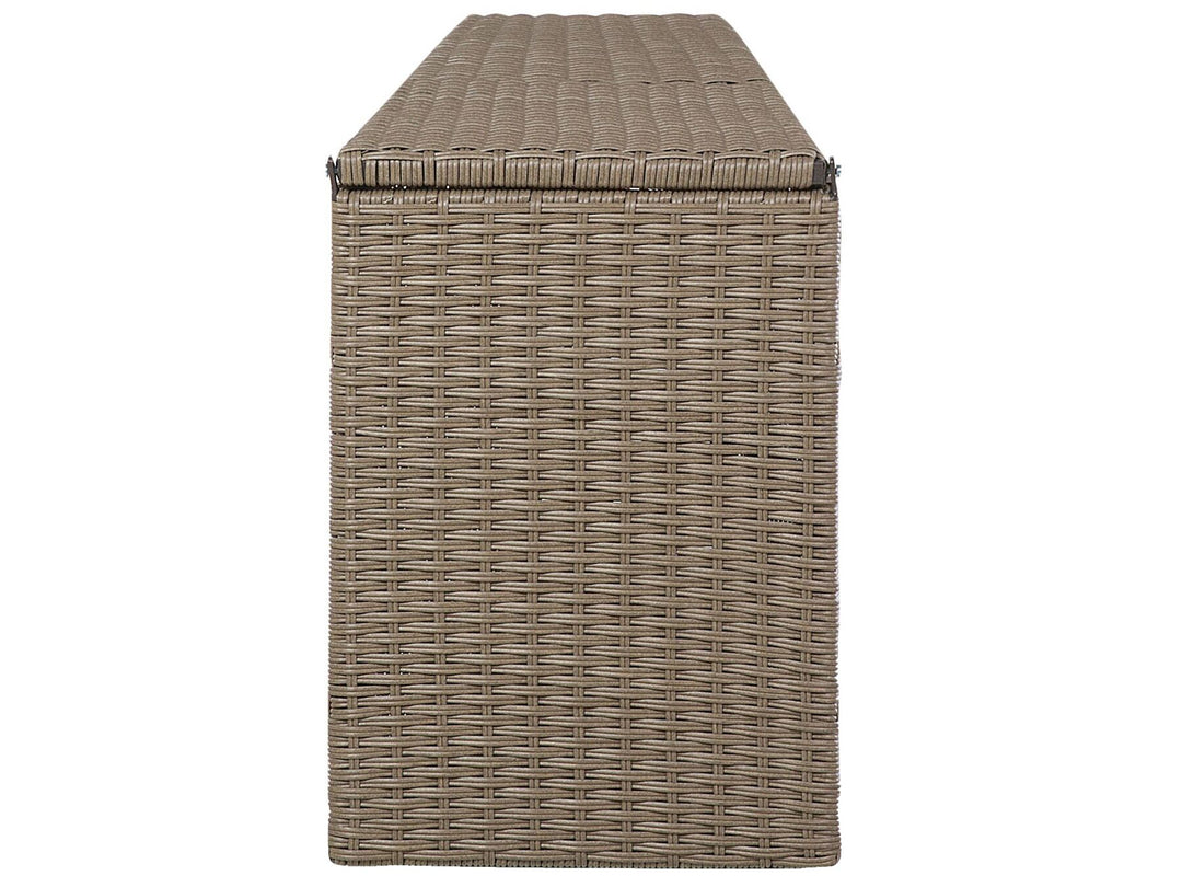 Severo Garden Lounge Set with Table 9 Seater PE Rattan Brown
