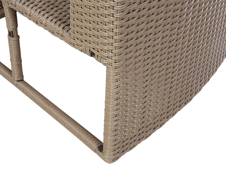 Severo Garden Lounge Set with Table 9 Seater PE Rattan Brown