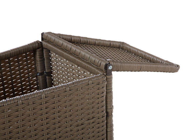 Severo Garden Lounge Set with Table 9 Seater PE Rattan Brown