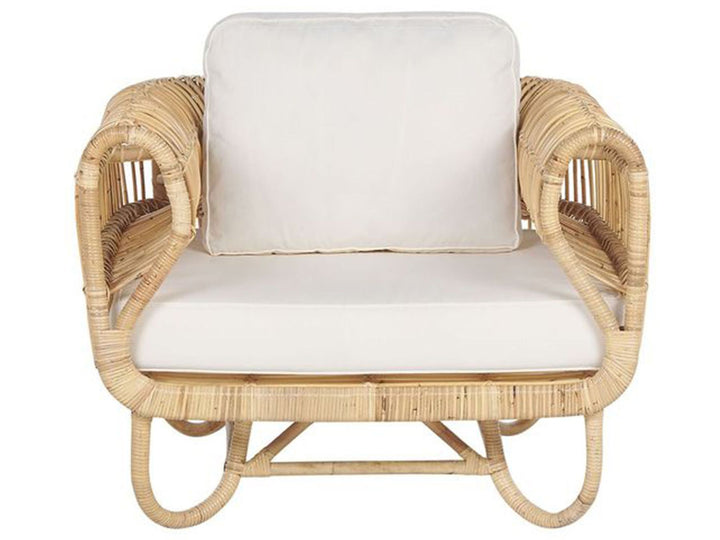 Dolcedo/Limni Garden Lounge Set with Table 5 Seater Rattan Beige