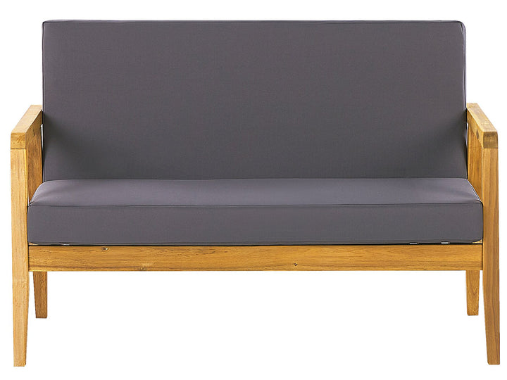 Pallano Garden Lounge Set with Table 4 Seater Acacia Wood Dark Grey