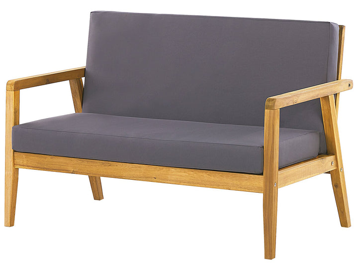 Pallano Garden Lounge Set with Table 4 Seater Acacia Wood Dark Grey