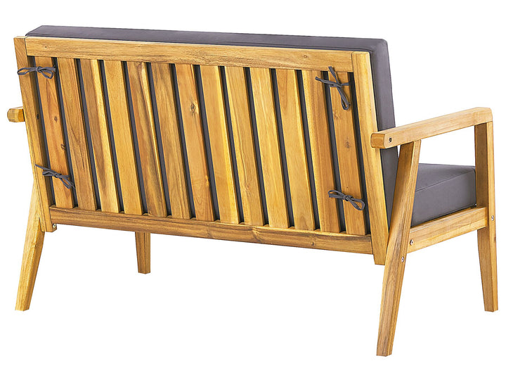 Pallano Garden Lounge Set with Table 4 Seater Acacia Wood Dark Grey