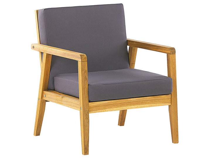 Pallano Garden Lounge Set with Table 4 Seater Acacia Wood Dark Grey