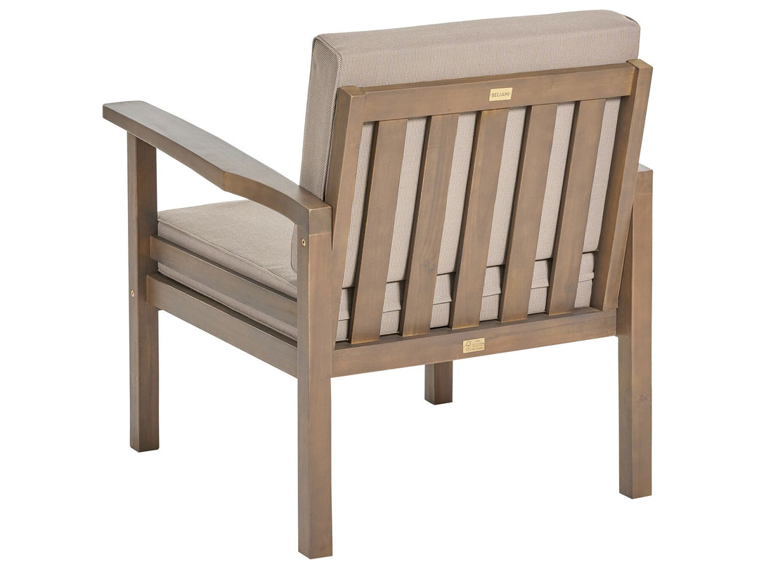 Manila Garden Lounge Set with Table 4 Seater Acacia Wood Dark Brown