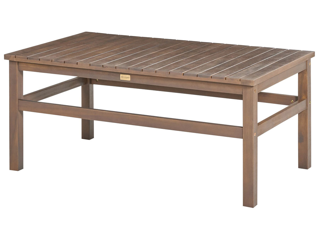 Manila Garden Lounge Set with Table 4 Seater Acacia Wood Dark Brown